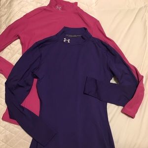 Under Armour brand coldgear mock neck shirts